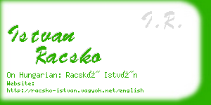 istvan racsko business card